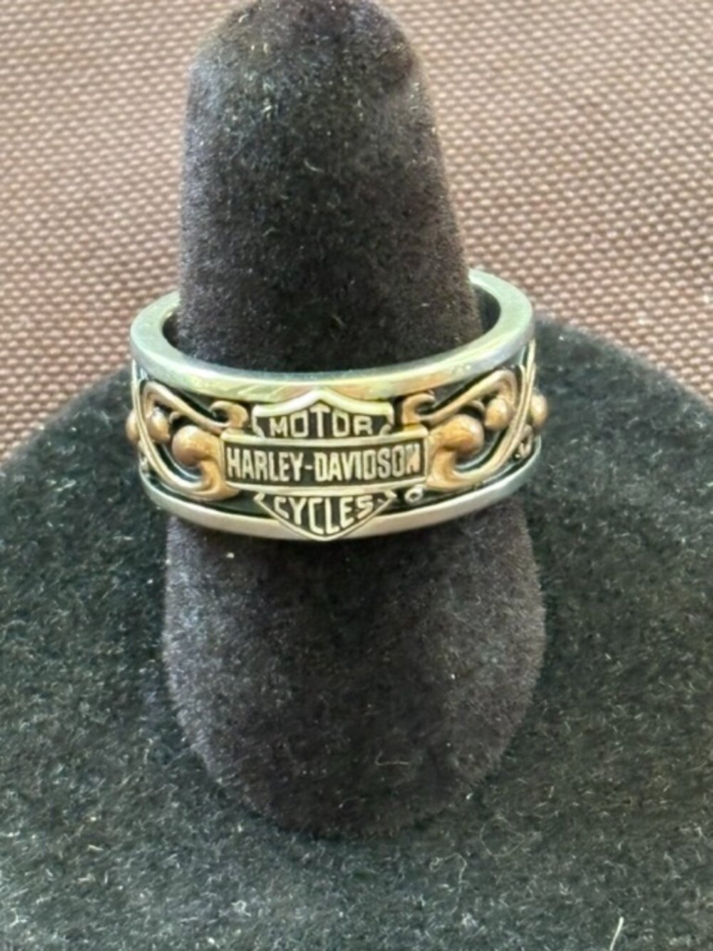 HARLEY DAVIDSON BAND RING WITH ROSE GOLD PLATING